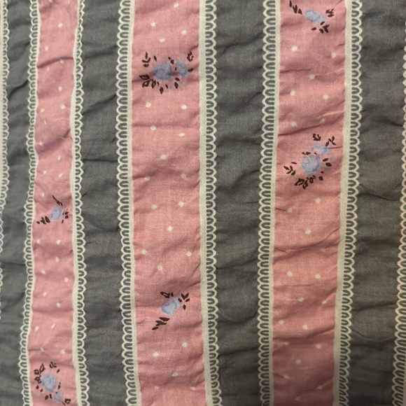 Ganni Pink Nectar Seersucker Collared Shirt EUC S/M Oversized - Picture 8 of 9